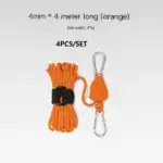 Portable Adjustable Fix Tent High Strength Fast Release Pulley Camping Rope