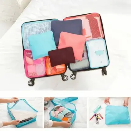 6 Pieces Portable Luggage Packing Cubes 🧳