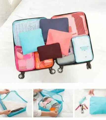 6 Pieces Portable Luggage Packing Cubes 🧳